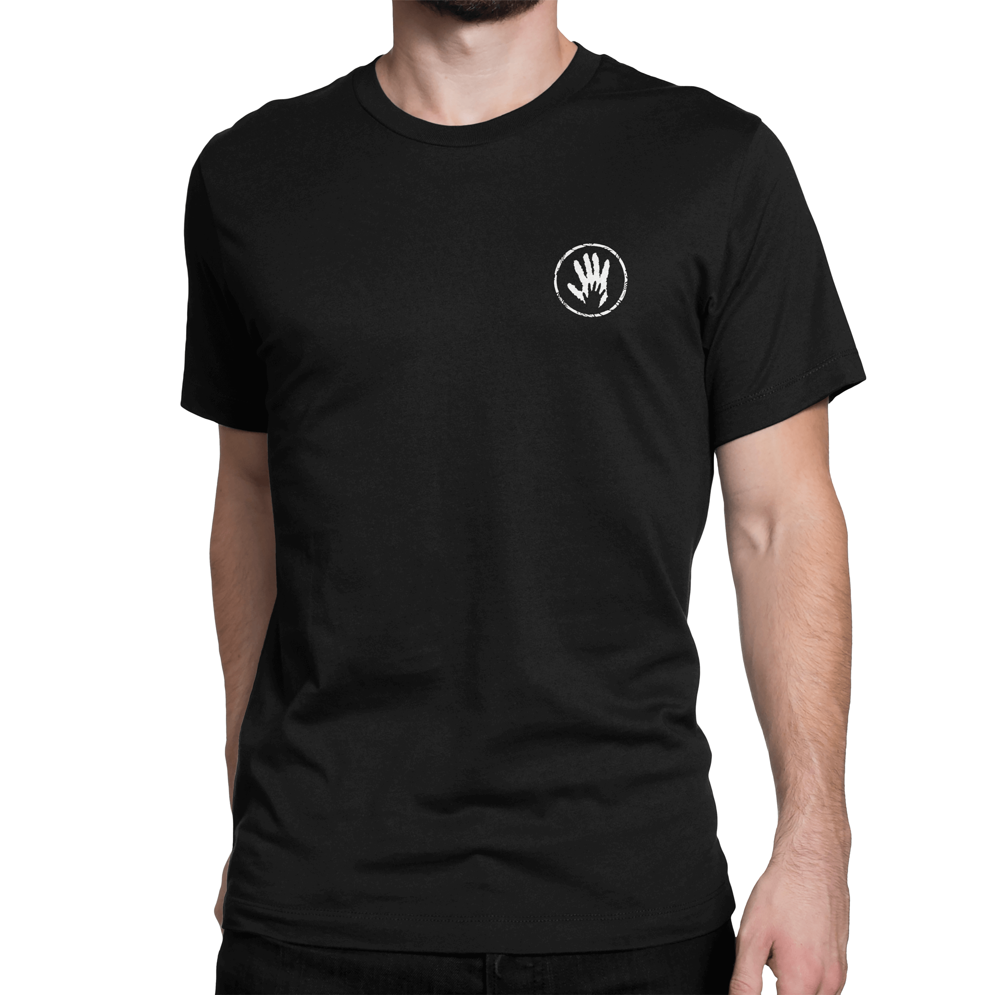 TYB Premium T-Shirt, black, hands and rays